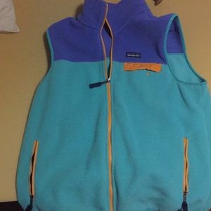 Patagonia light blue/purple Synchilla vest